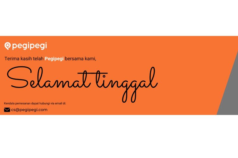 Pegipegi tutup, aplikasi ponsel sudah tidak ada
