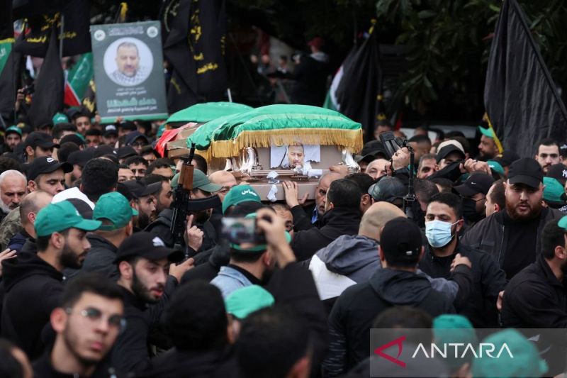Pemakaman Wakil Ketua Hamas di Beirut