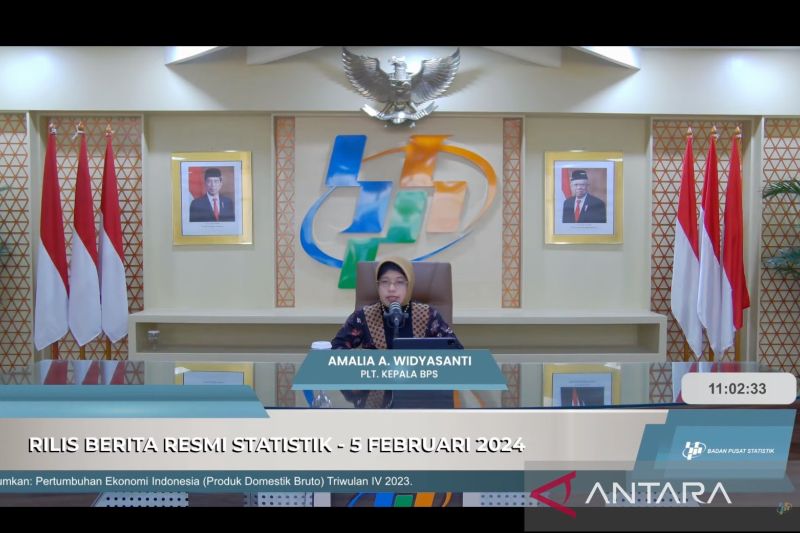 BPS: Ekonomi RI tumbuh 5,04 persen pada triwulan IV-2023