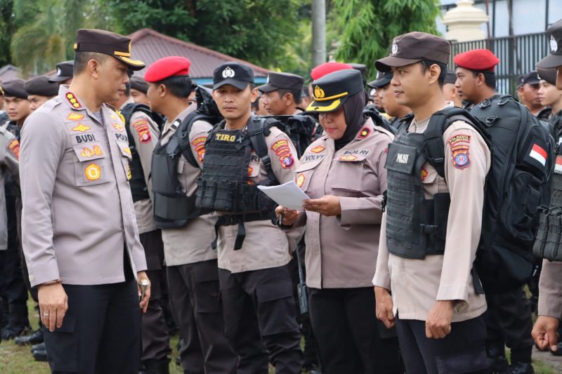 Polresta Palangka Raya apel kesiapan pengamanan TPS jelang Pemilu 2024