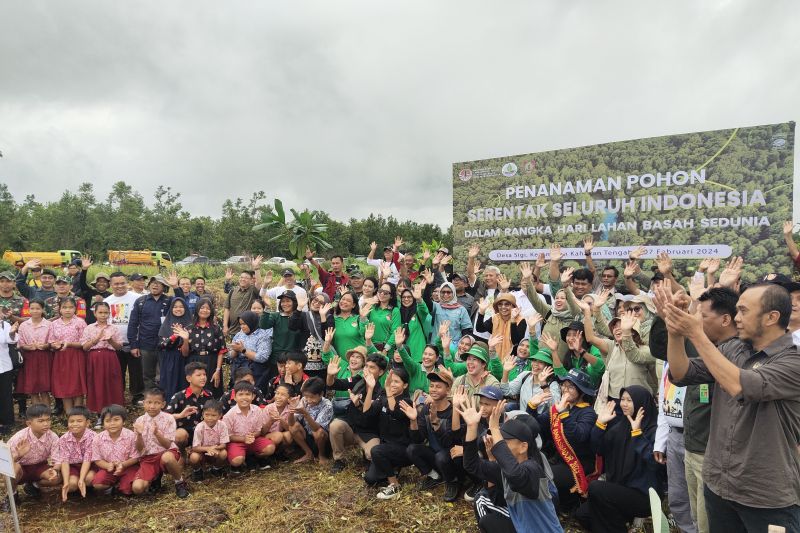 BRGM bersama KLHK tanam pohon di lahan gambut Kalteng