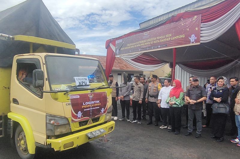 KPU Bandarlampung mulai distribusikan logistik Pemilu 2024