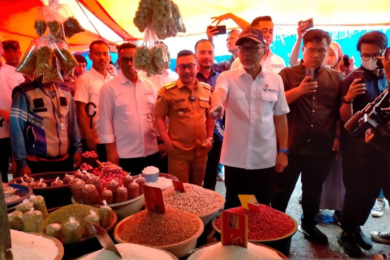 Mendag resmikan pasar Bunta dan pantau harga pangan di Luwuk Sulteng