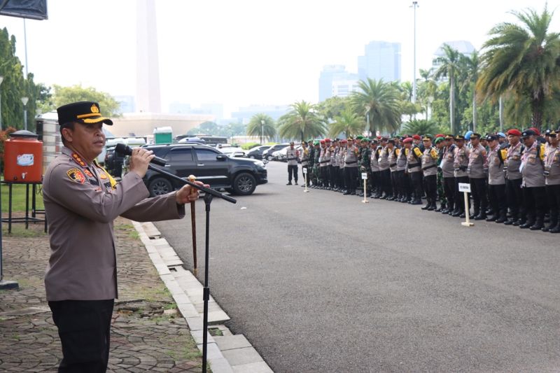 Polres Metro Jakarta Pusat laksanakan apel pasukan pengamanan TPS