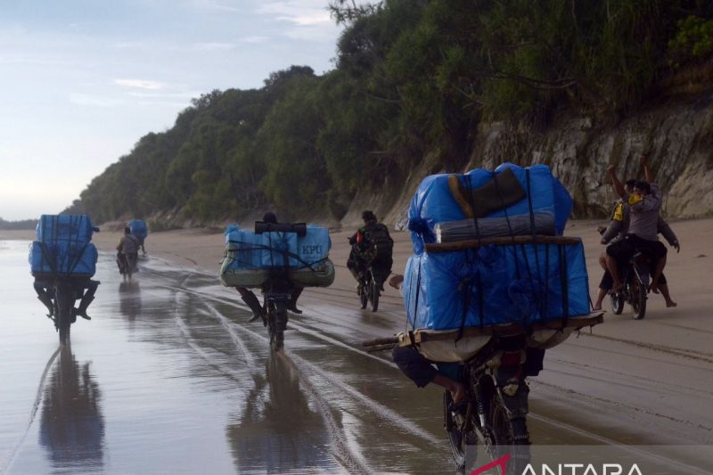 Distribusi balik logistik Pemilu 2024 dari pedalaman Lampung