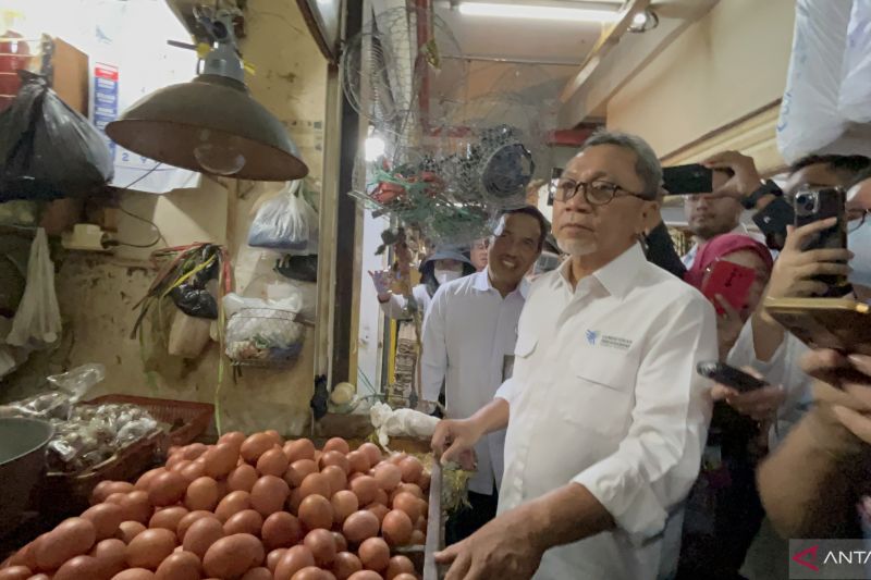 Mendag cek harga sembako di Pasar Kebon Kembang Kota Bogor