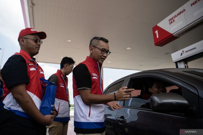 Peninjauan layanan Pertamina siaga di Tol Kayu Agung-Bakauheni