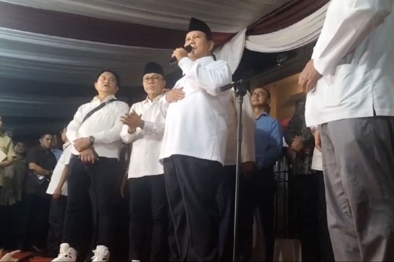 Menang Pilpres, Prabowo ucapkan terima kasih pada Jokowi