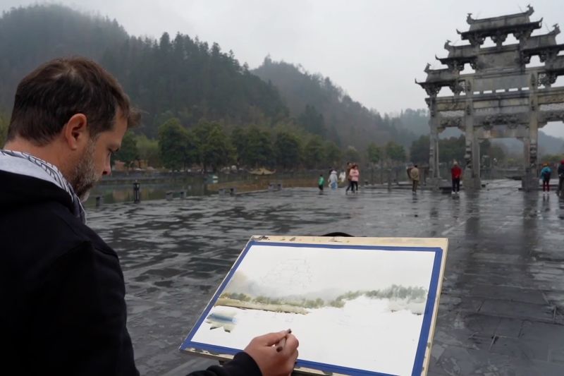 Pesona pedesaan China diabadikan lewat seni