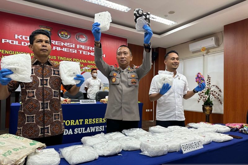 Polisi gagalkan penyelundupan 25 kilogram sabu di Sulawesi Tengah