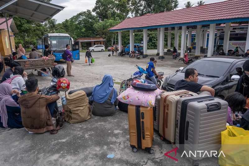 Pemberangkatan bus mudik antarprovinsi di Palu