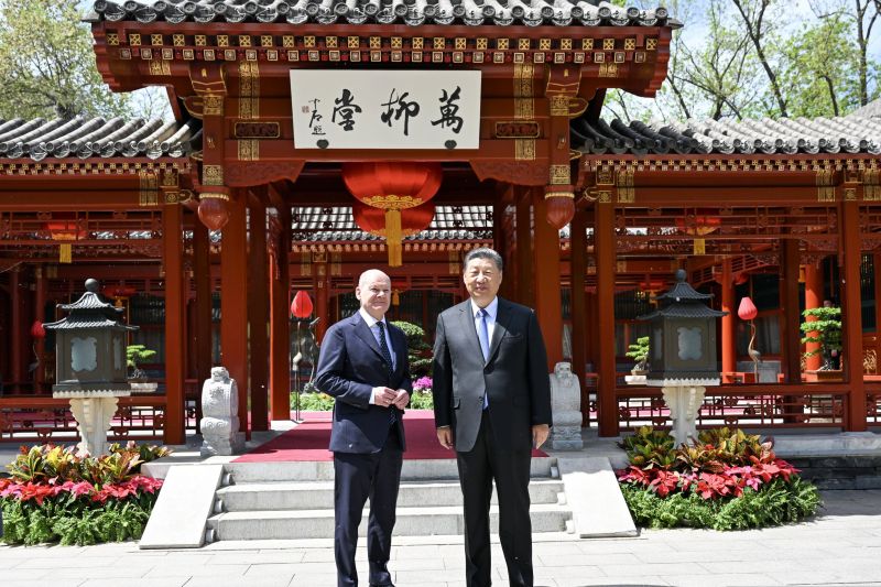 Presiden Xi Jinping bertemu dengan Kanselir Jerman Olaf Scholz