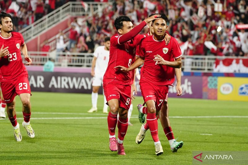 Indonesia unggul 2-0 atas Jordania pada babak pertama
