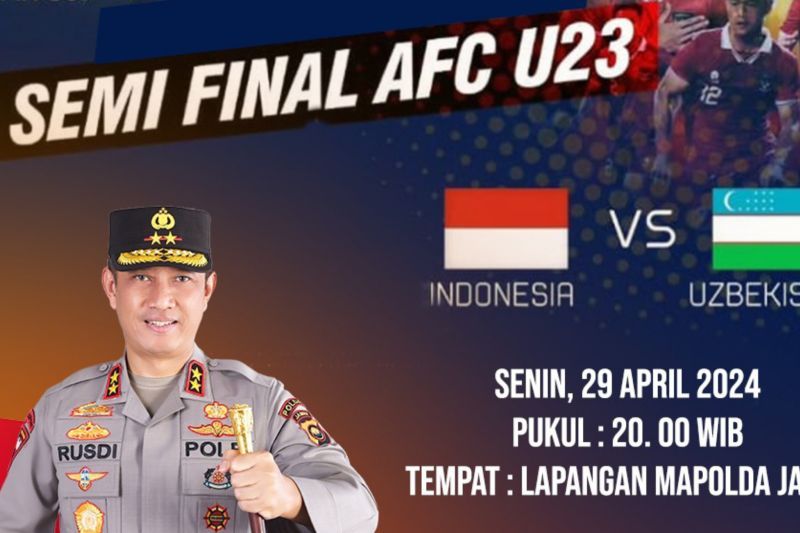 Polri gelar nobar semifinal Piala AFC Asia dukung Timnas U-23