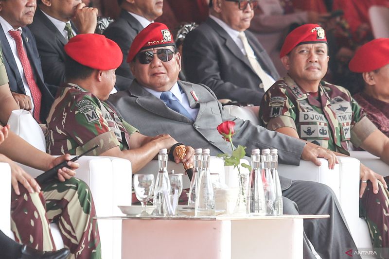 Presiden terpilih Prabowo hadiri HUT ke-72 Kopassus