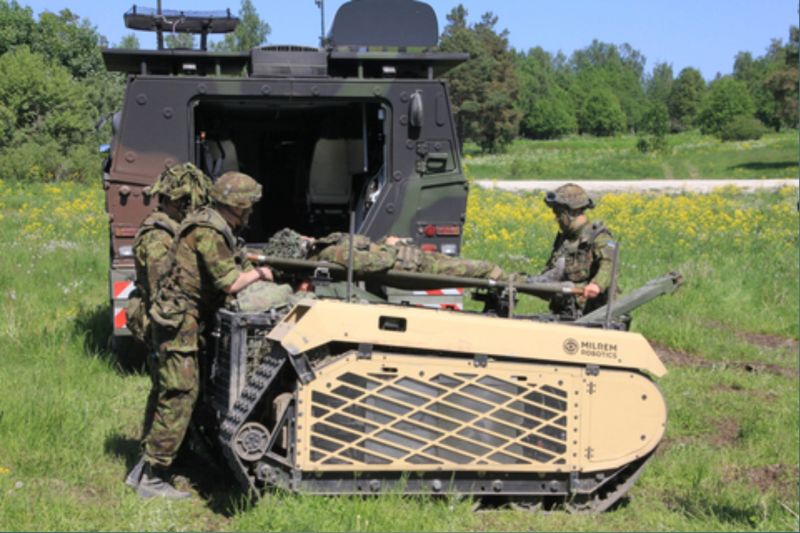 Kendaraan Darat Tak Berawak (UGV) Bantuan Tempur Canggih Milrem Robotics Dipamerkan di Defense Services Asia
