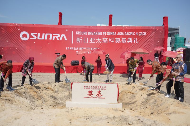 Sunra mulai pembangunan pabrik sepeda motor listrik terbesar di Jateng