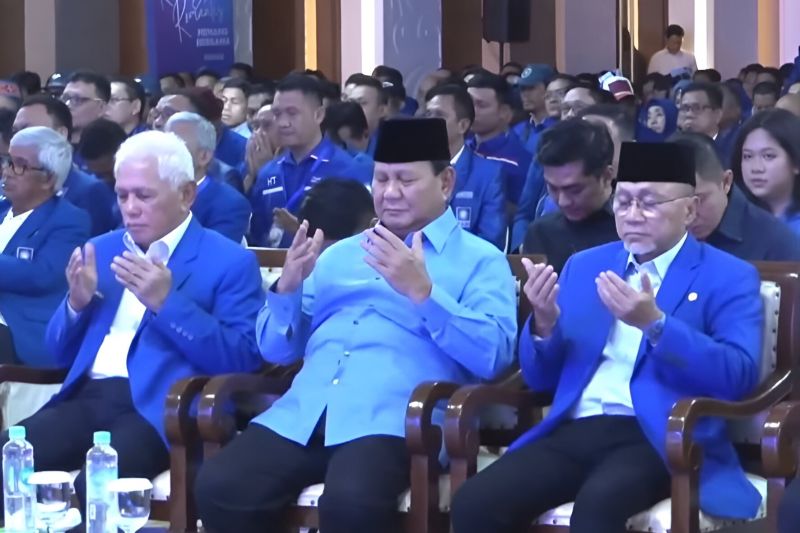 Prabowo puji doa politik soal posisi kabinet saat Rakornas PAN