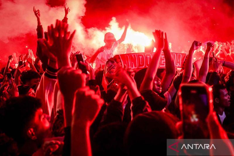 Begini antusiasme warga nonton bareng Timnas U-23 Indonesia melawan Guinea