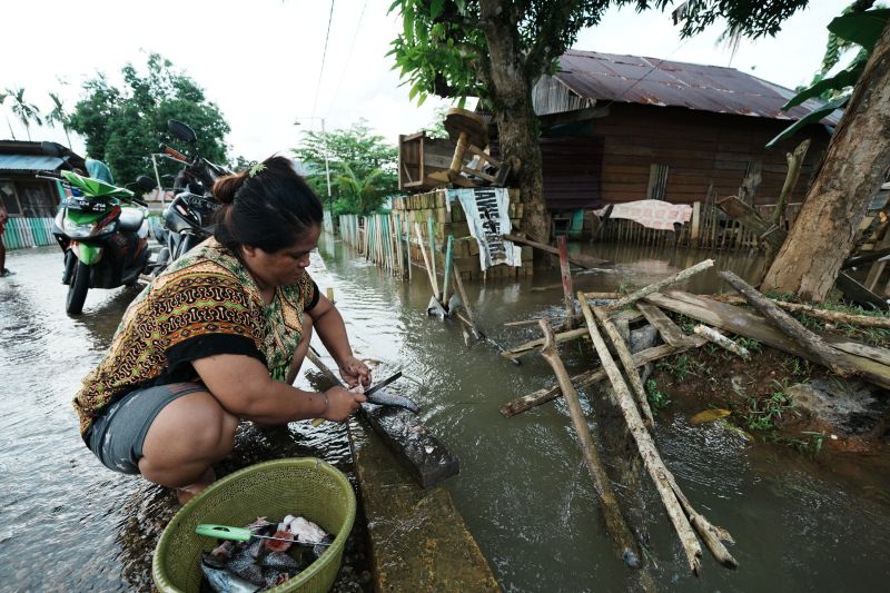 Korban banjir membutuhkan air bersih