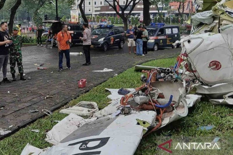 Kemenhub: Pesawat jatuh di BSD terbang dari Tanjung Lesung-Pondok Cabe
