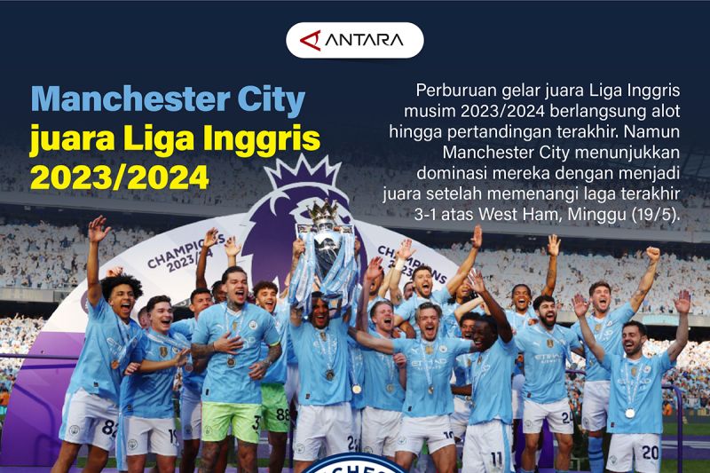 Manchester City juara Liga Inggris 2023/2024