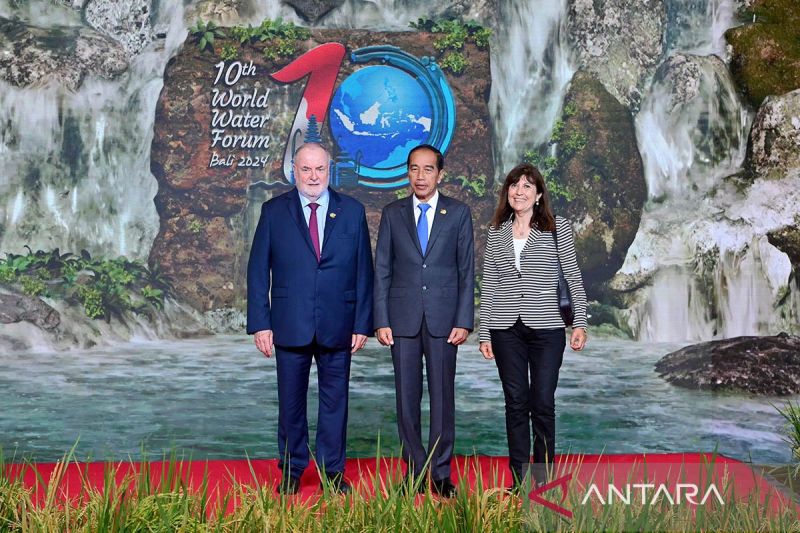 Jokowi sambut pemimpin delegasi jelang pembukaan World Water Forum