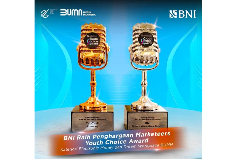 BNI raih dua penghargaan Marketeers Youth Choice Award 2024