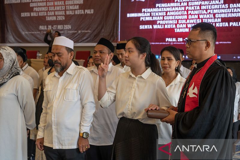 KPU Kota Palu Lantik 138 Panitia Pemungutan Suara