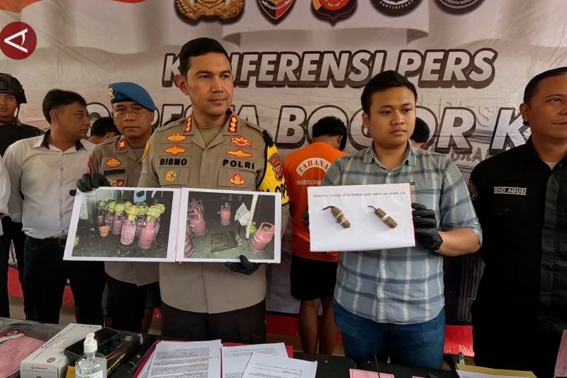 Polisi amankan 280 tabung gas 3 kg sebagai bahan oplosan di Bogor