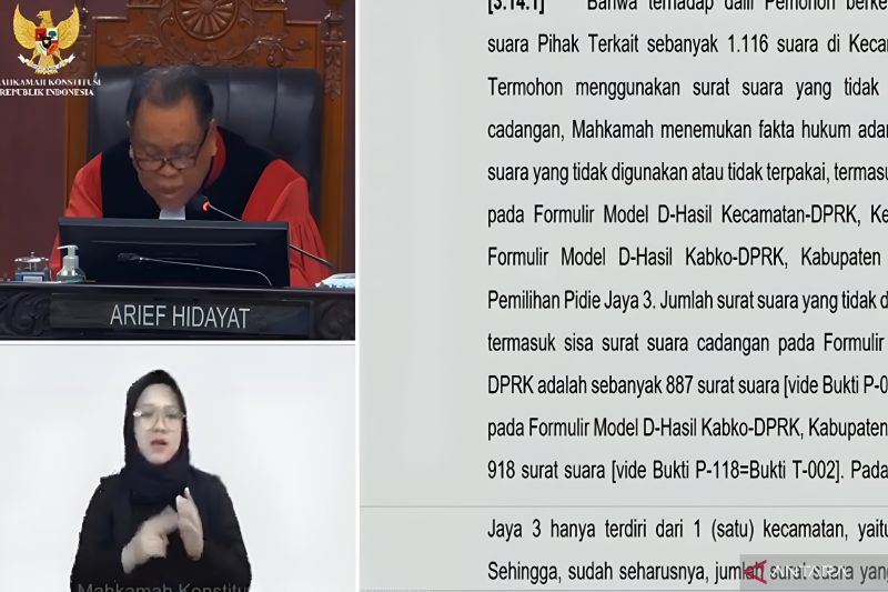 MK perintahkan hitung ulang suara DPRK di semua TPS Bandar Baru, Aceh