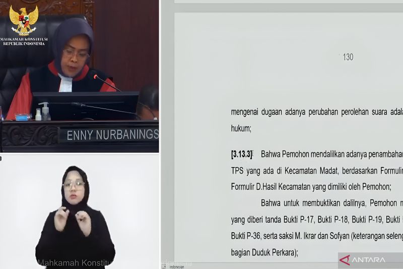 MK perintahkan hitung ulang suara di 16 TPS Dapil Aceh Timur 4