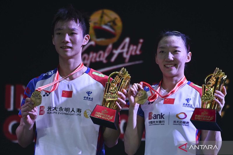 Jiang/Wei juara ganda campuran Indonesia Open 2024 usai laga All China Final