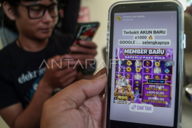 Provinsi dengan pelaku judi online terbanyak nasional