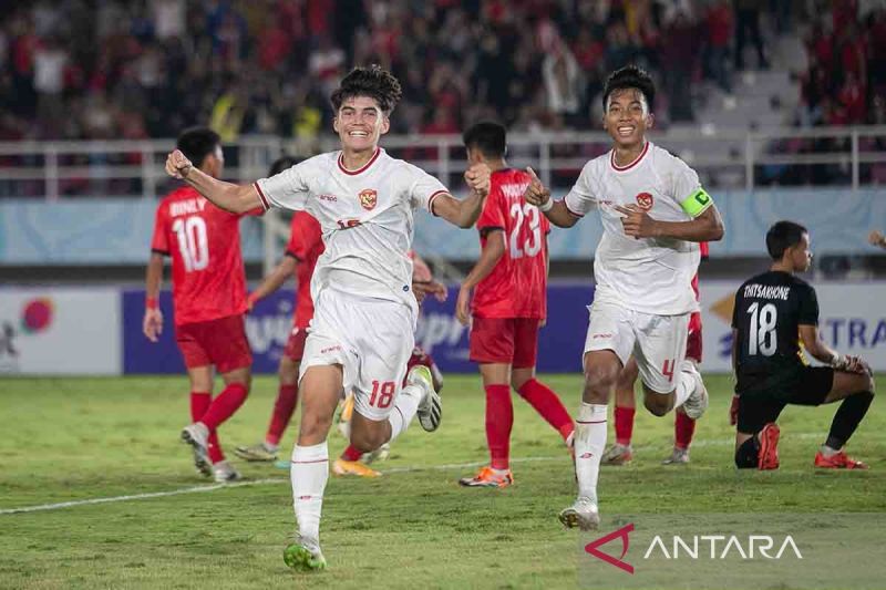 Indonesia menang 6-1 atas Laos pada penyisihan grup A Piala AFF U-16