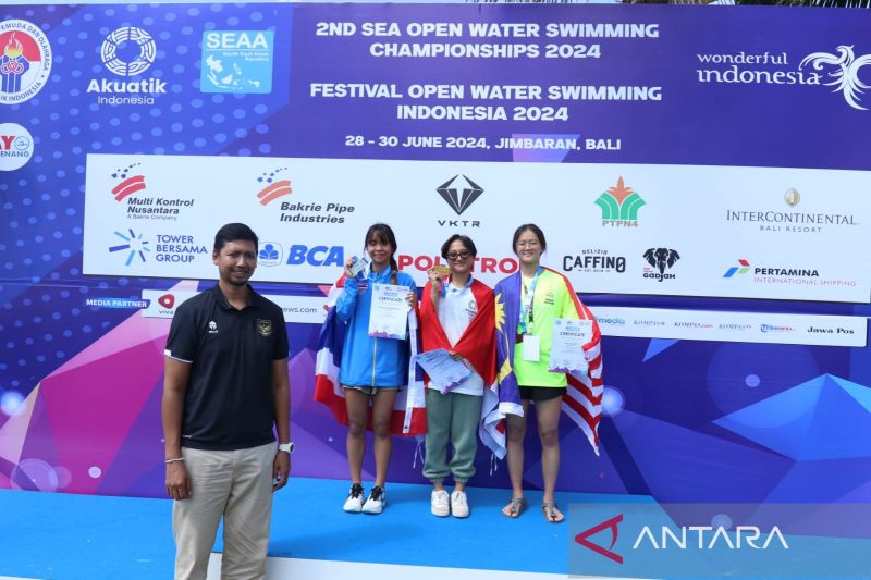 Indonesia segel dua emas di 2nd Open Water Swimming Championships
