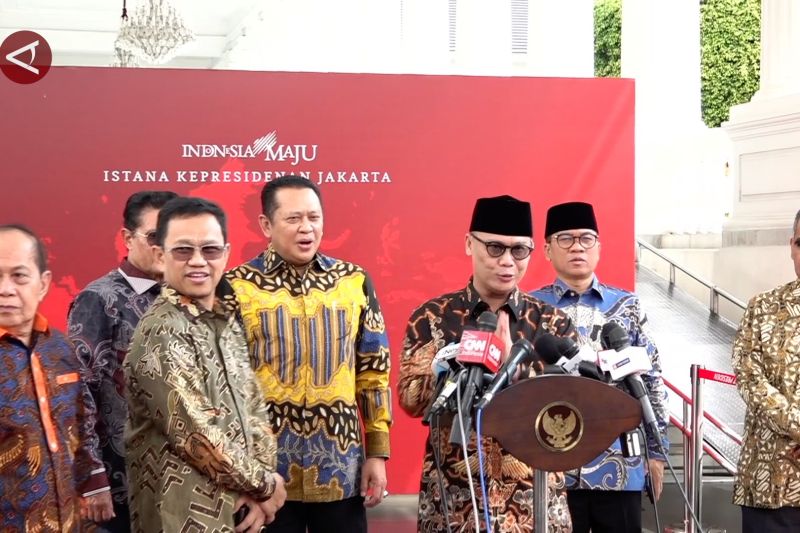 Pimpinan MPR temui Presiden di Istana bahas tiga agenda