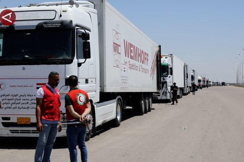 Irak kirim konvoi truk berisi bantuan medis dan makanan ke Gaza