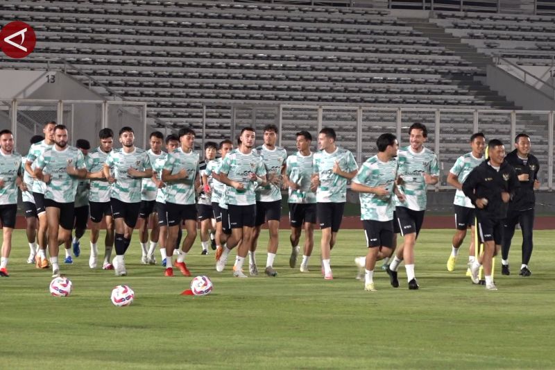 Timnas Indonesia jalani latihan jelang pertandingan melawan Filipina