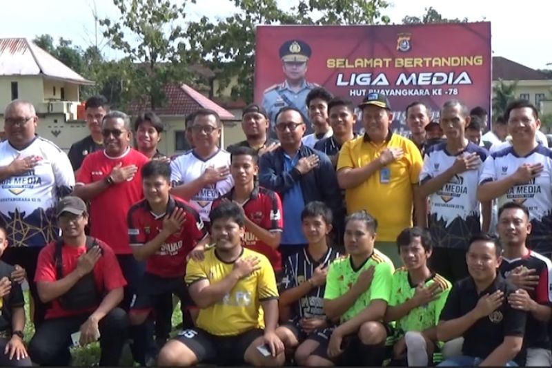 14 tim berlaga di Liga Media, rayakan HUT Bhayangkara Polda Sultra