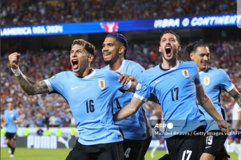 Uruguay hentikan tuan rumah AS untuk masuk 8 besar Copa America 2024