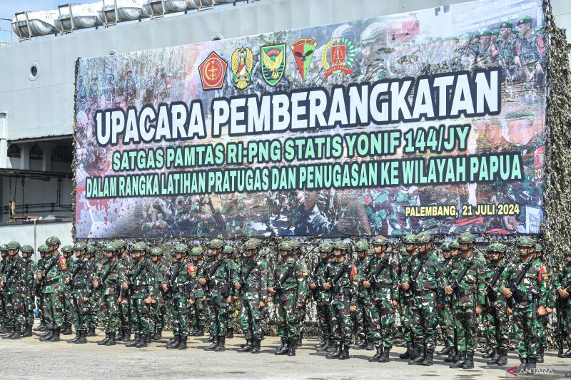 Pemberangkatan Satgas Pamtas RI-Papua Nugini