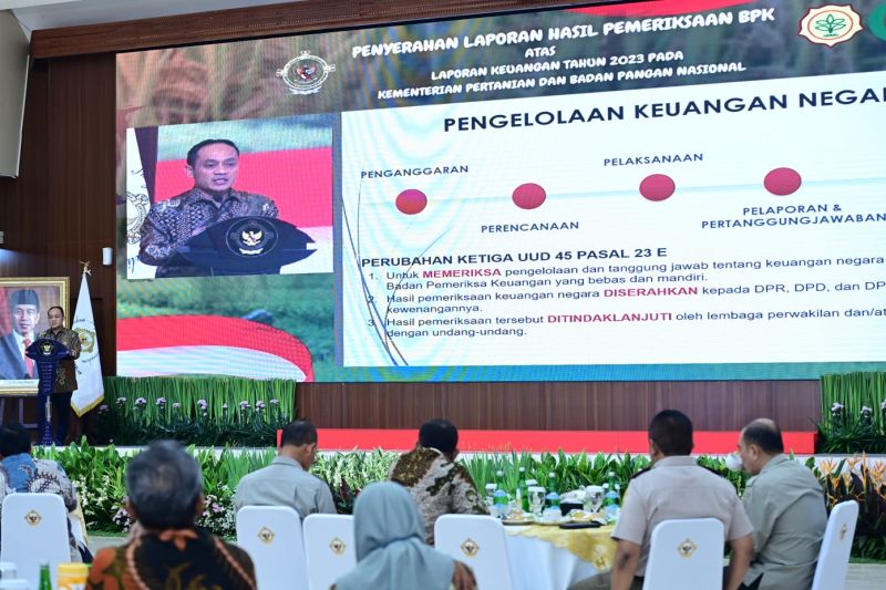 BPK turunkan opini LK Kementan tahun 2023 jadi WDP