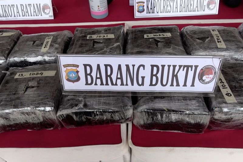 Polresta Barelang gagalkan peredaran 35,5 kg sabu asal Malaysia