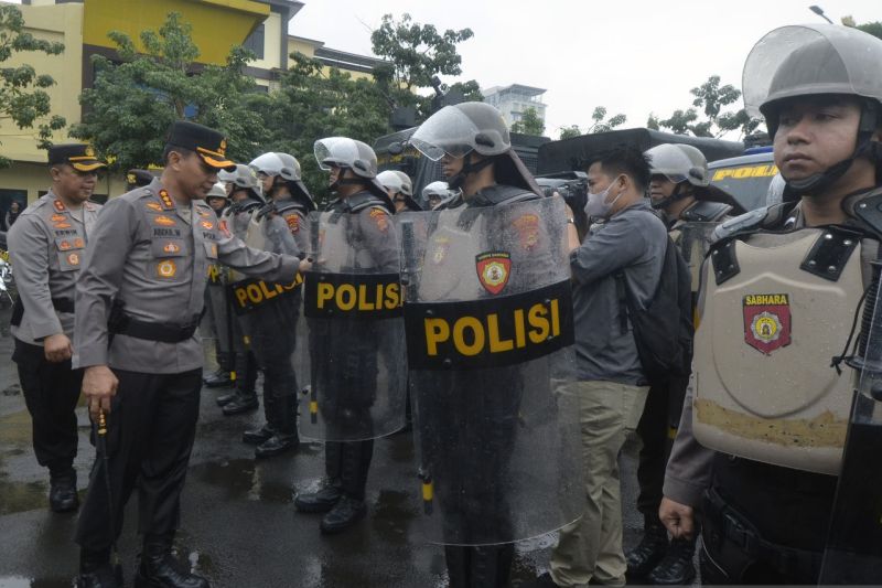 Apel penggelaran sarpras di Polresta Bandar Lampung