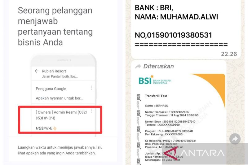 Halaman google informasi penginapan di Sabang diretas jelang PON XXI 