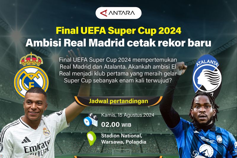 Final UEFA Super Cup: Ambisi Real Madrid cetak rekor baru