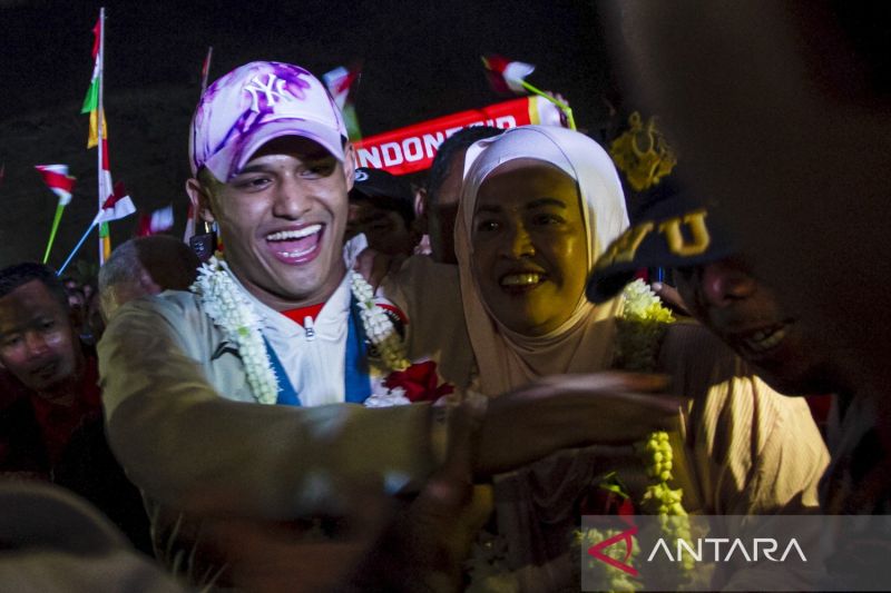 Warga Serang sambut kedatangan Rizki Juniansyah