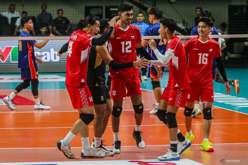 Kalahkan Thailand, Timnas Voli Indonesia lolos 8 besar AVC Nations Cup