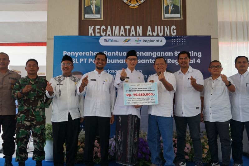 PTPN salurkan bantuan penanganan stunting bagi ratusan warga Jember